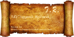 Tölgyesi Roland névjegykártya