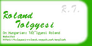 roland tolgyesi business card